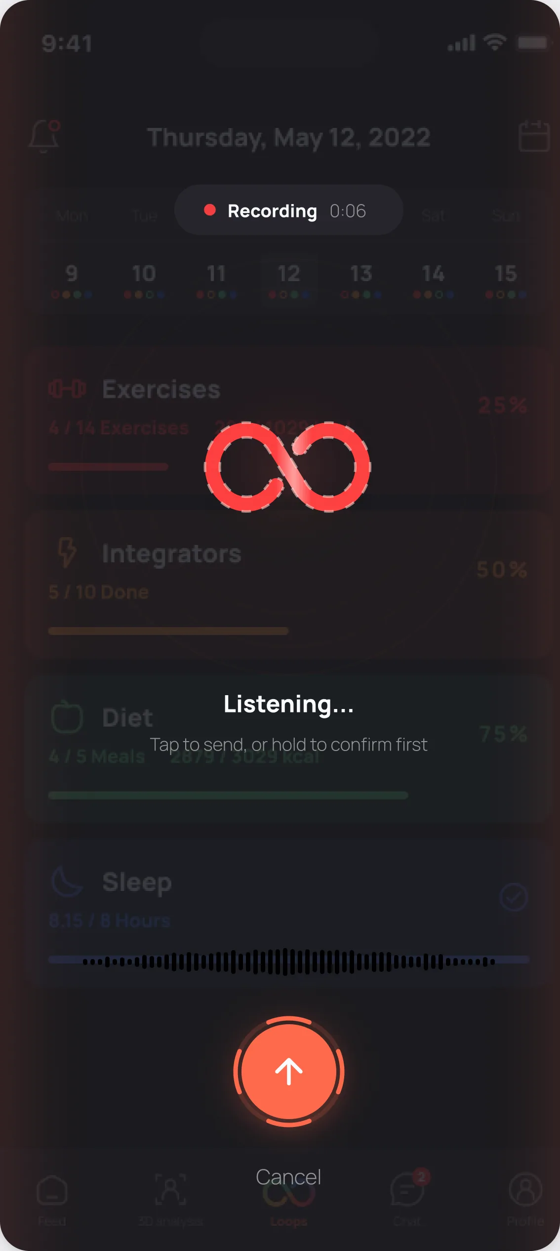 Voice mode — listening
